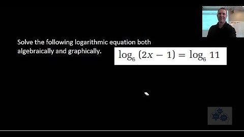 PC 30 8.4 Solving Logarithmic equations graphically and algebraically EXAMPLE 2
