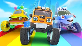 Monster Truck, Shark Truck, Ice Cream Truck | Monster Truck | Cartoon for Kid | BabyBus - Cars World