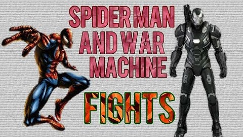 Spider-Man and War Machine fights against cacom superheroes. Marvel vs capcom. Old Classic Gaming.