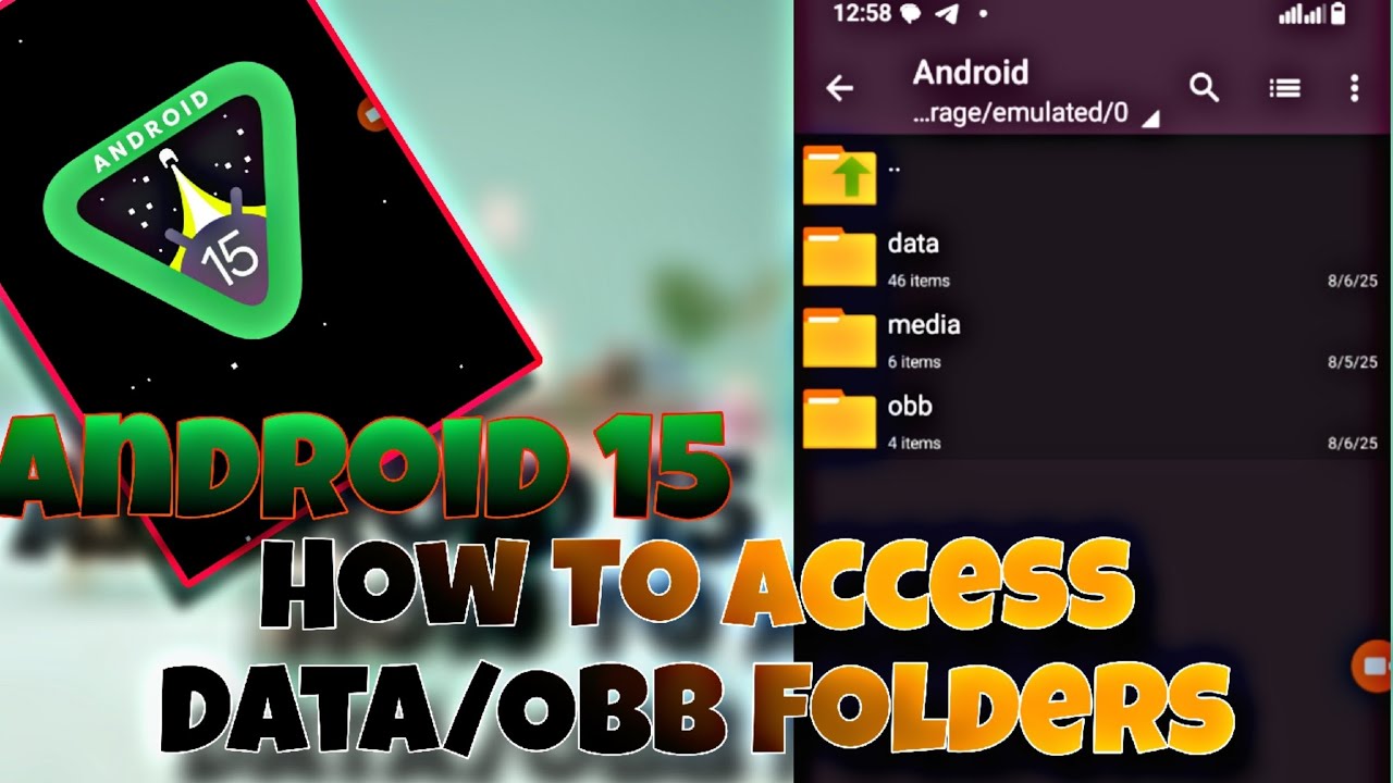 Android 15 How To Access Data/Obb Folders - YouTube