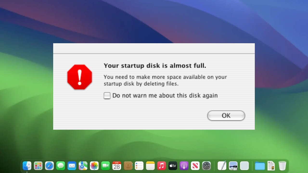 Your Startup Disk Is Almost Full On macOS
