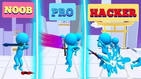 NOOB vs PRO vs HACKER - Sword Play(Android,ios) Gameplay Walkthrough