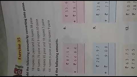 Class 3  Maths   Exercise  35   cw  Q 1 and 2   and hw Q no 3 and 4