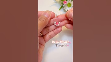 Daisy flower tutorial #diy #tutorial #trending #shorts #beads #art