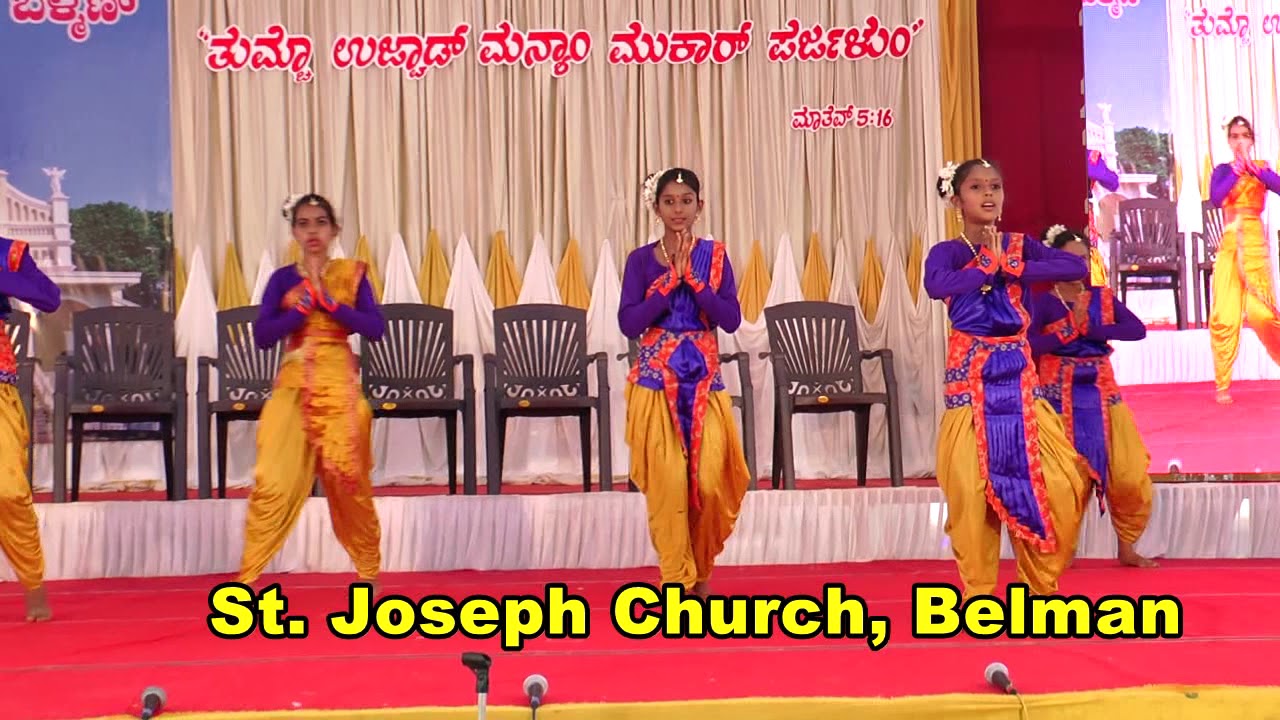 Welcome Dance Kannada  St Joseph church Belman