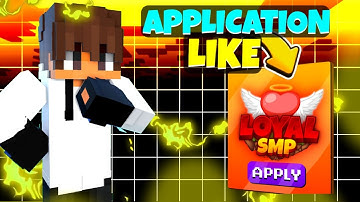 How To Make PROFESSIONAL APPLICATION Video For Minecraft SMP😍 (10x Better)