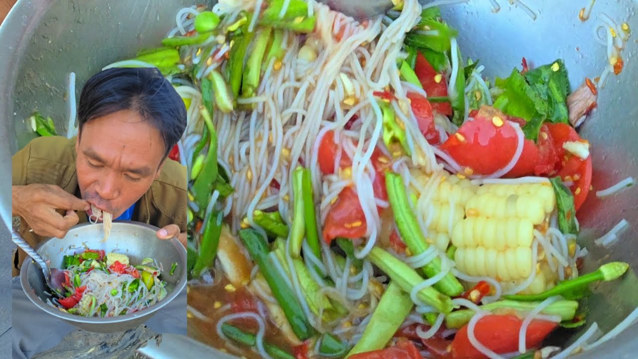 ยำขนมจีน #food 
