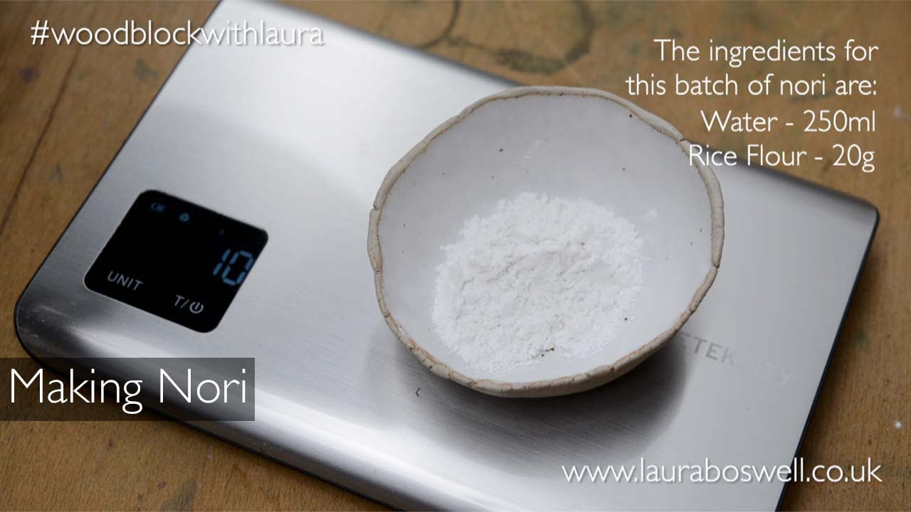 Japanese Woodblock With Laura Episode 19 - Making Nori Rice Paste