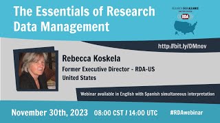 English Audio - The Essentials of Research Data Management - Webinar Nov 30th 2023