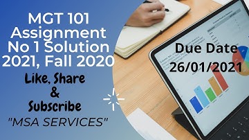 MGT 101 Assignment 1 solution 2021, mgt101 assignment solution fall 2020 #MGT101