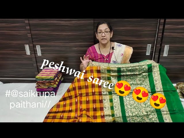 Green Zari Woven Traditional Peshwai Paithani Silk Saree With Swarovsk –  zarikaariindia.com