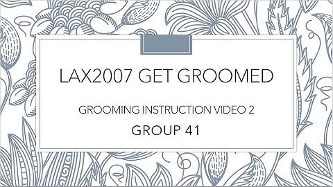 LAX 2007 GET GROOMED G41: GROOMING INSTRUCTION VIDEO 2