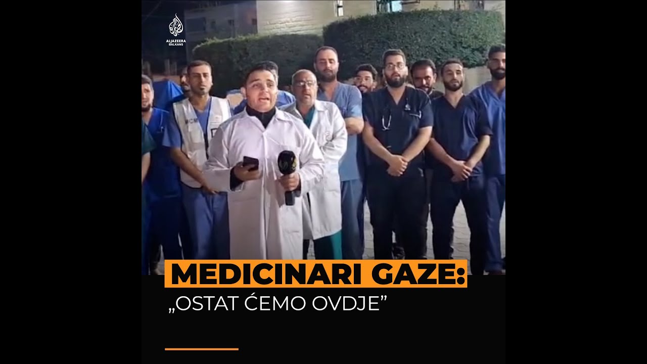 يغني العاملون الطبيون في غزة أغنية "سنبقى هنا".