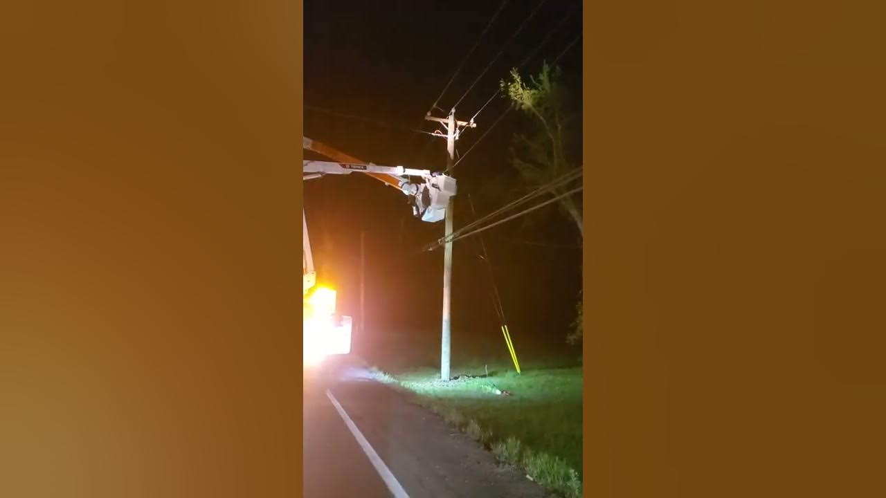 Truck catches Fire after hitting hydro pole - 12470 Volts! #shorts