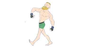 Animation Process - Conor Mcgregor Walk Cycle in 5 STEPS