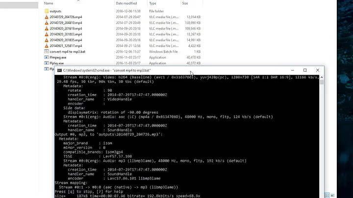 Batch script ffmpeg to convert mp4 all files from a folder to mp3