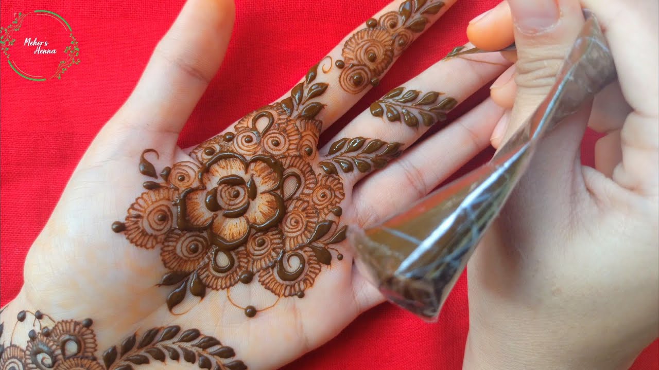 Easy Floral Mehndi Design || Meher's Henna - YouTube