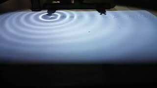 water wave experiment: visualizing doppler effect (SEISURE WARNING)
