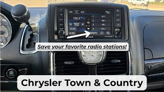 Chrysler Town Country - HOW TO SET RADIO STATION PRESETS 2011