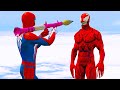 GTA 5 Water Ragdolls - SPIDERMAN VS RED CARNAGE (GTA 5 Euphoria Physics, Funny Moments)