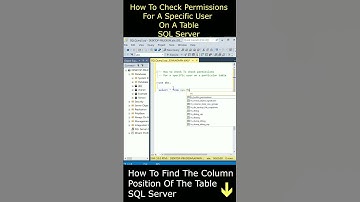 Check permissions for a specific user on a table sql server ssms database