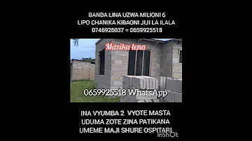 BANDA LINA UZWA MILIONI 6 LIPO CHANIKA KIBAONI JIJI LA ILALA 