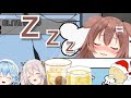 A Very Drunk Korone Falls Asleep Mid-Stream [Drunk Hololive Among Us Christmas/Eng Subs]
