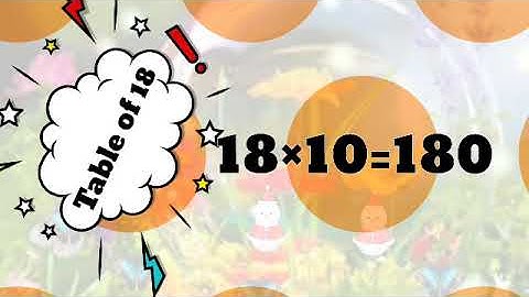 Table of 18×1=18 Multiplication, Table of Eighteen Tables Maths Tables,18-x1=18 @Neelambibi