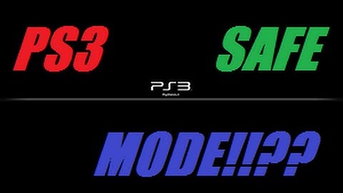 PS3 SAFE MODE!? WHAT!?