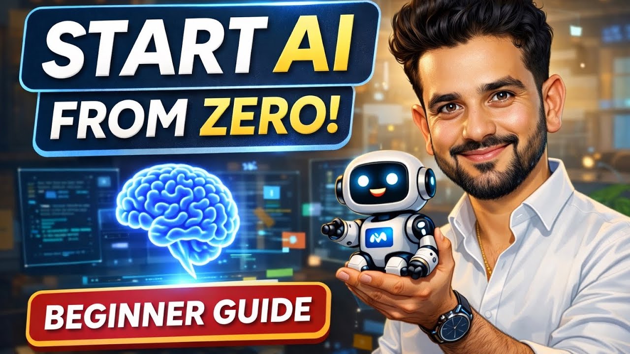 How to Start AI From Zero | Beginner-Friendly Roadmap • Start AI in ...