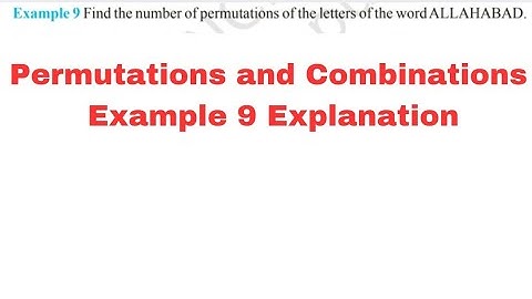 Class 11 Maths | Permutations and Combinations | Example 9 Explained #class11maths