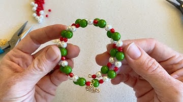 How to Make a Christmas Memory Wire Bracelet