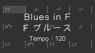 Vignette de la vidéo "【練習用bpm120】F Blues／F ブルース： Backing Track　マイナスワン　ジャズ アドリブ練習用 セッション"