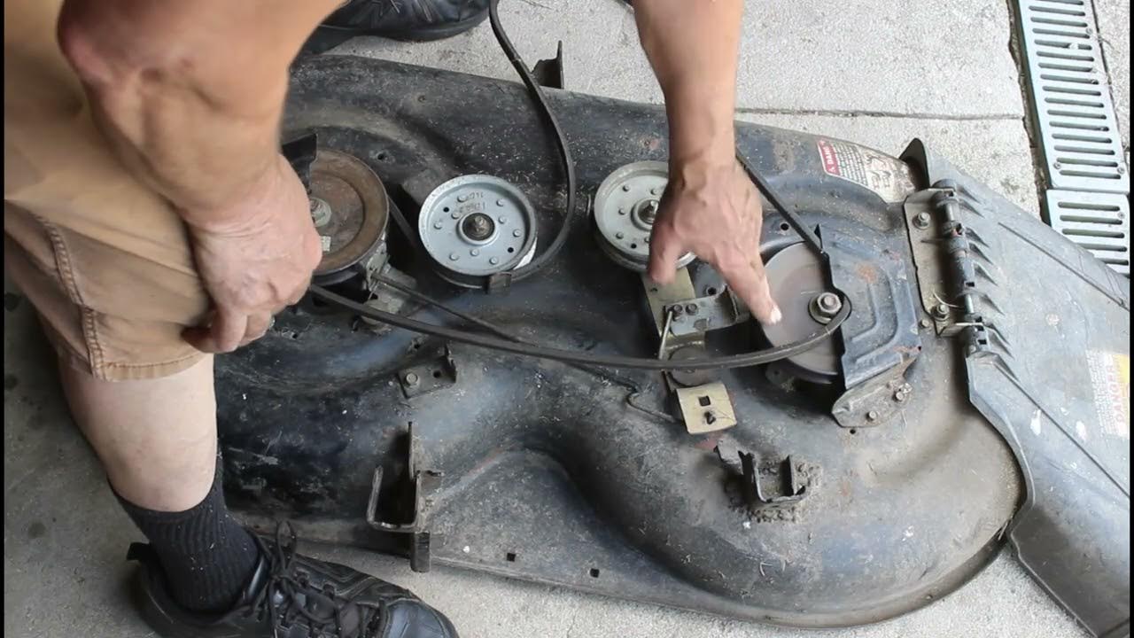 Deck Belt Replacement Huskee LT4200 - YouTube