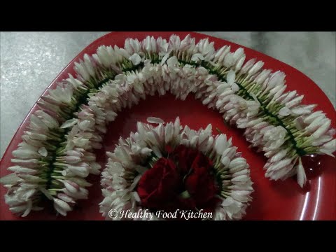 How to String Flowers-Poo Kattuthal in Tamil By Healthy Food Kitchen