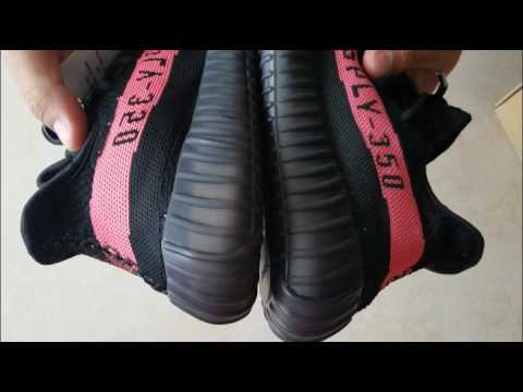 ADIDAS YEEZY 350 v2 INFANT SIZE: UK 9 K BLACK / RED