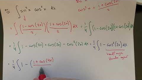 MA 250 Sec 8.3 Trig Integrals: Sine and Cosine Part 2