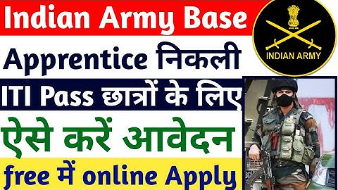 Army Base पर ITI Pass छात्रो के लिए निकली apprentice, 515 Army Base Apprentice form kaise bhare 2022