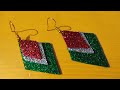 DIY Independence Day Earrings//Easy &amp; Beautiful Colour paper Earrings For Independence Day//