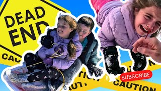 My Daughters Scary Sledding Fail The G House Fam