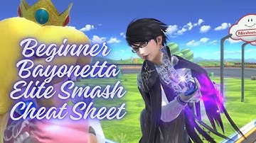 Beginner Bayonetta Elite Smash Cheat Sheet | Smash Ultimate Bayonetta Guide by aurorasksk
