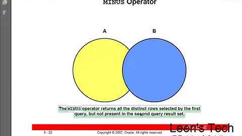 SQL 11g Tutorial in Bangla # 37 MINUS operator in SQL Statements