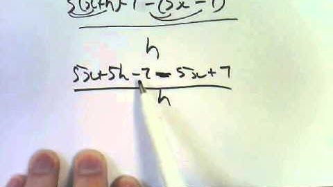 9C - Differentiation First Principles