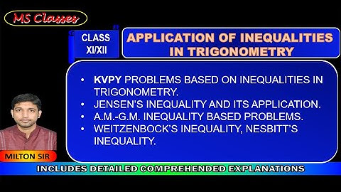 APPLICATION OF INEQUALITIES IN TRIGONOMETRY | JENSEN