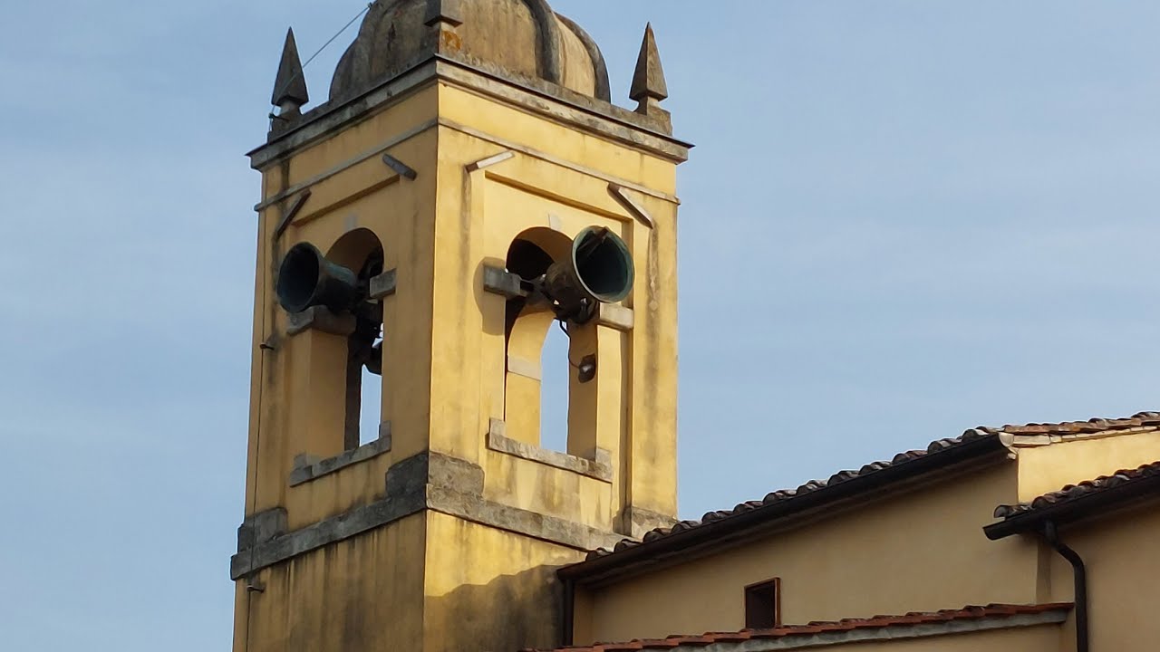 Le campane di Lucciano(PT) Chiesa di Santo Stefano,plenum solenni per la Processione dell'Addolorata