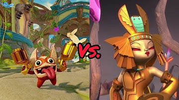 Trigger snappy vs. Golden queen skylanders superchargers
