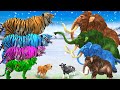 10 Zombie Tigers vs Cow Cartoon Rescue Saved By Woolly Mammoth Elephant Giant Animal Fights Videos