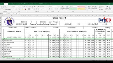How To Compute School Grades, Transmuted Final Grade With VLookup Formula