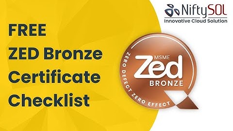 ZED Bronze Certificate Checklist for FREE - NiftySOL