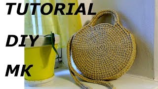 КРУГЛАЯ СУМКА ИЗ ТРИКОТАЖНОЙ ПРЯЖИ ЗА ОДИН ДЕНЬ КРУГЛАЯ СУМКА ИЗ ТРИКОТАЖНОЙ ПРЯЖИ ЗА ОДИН ДЕНЬ
